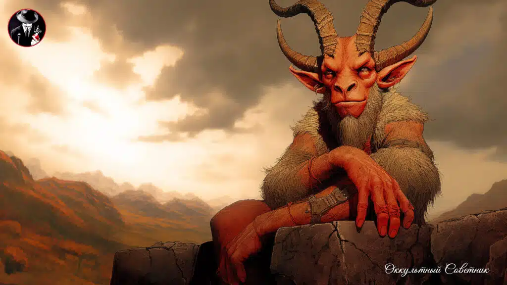 malfetto666 a hairy devil with hooves sits on the boulder horns 856811fa 8196 4d77 beee fc991d8997b2