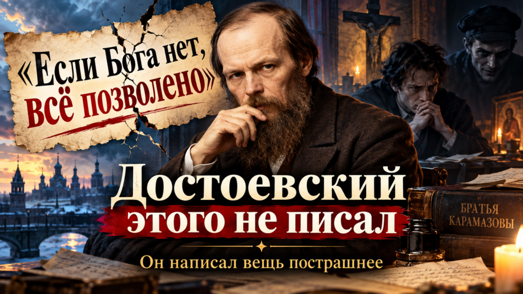 «Если Бога нет, всё позволено». Достоевский этого не писал — он написал вещь пострашнее