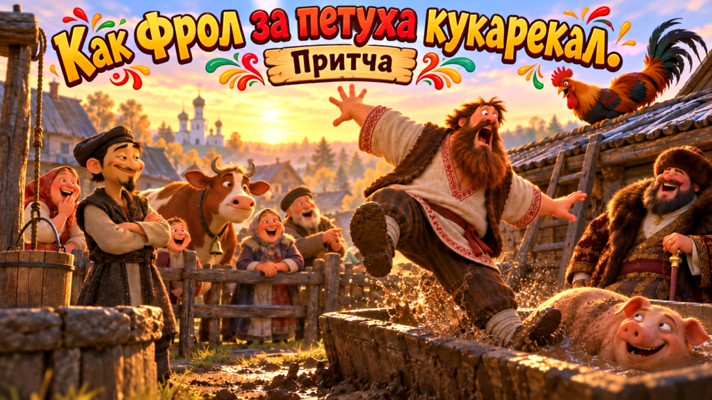 Как Фрол за петуха кукарекал. Притча