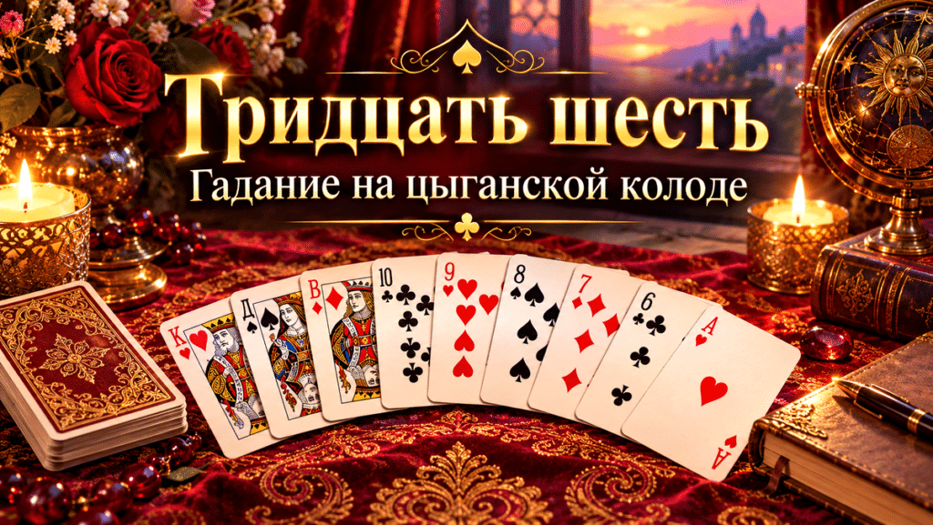 Урок 51. Три карты подряд: как из них складывается фраза. Тридцать шесть: гадание на цыганской колоде